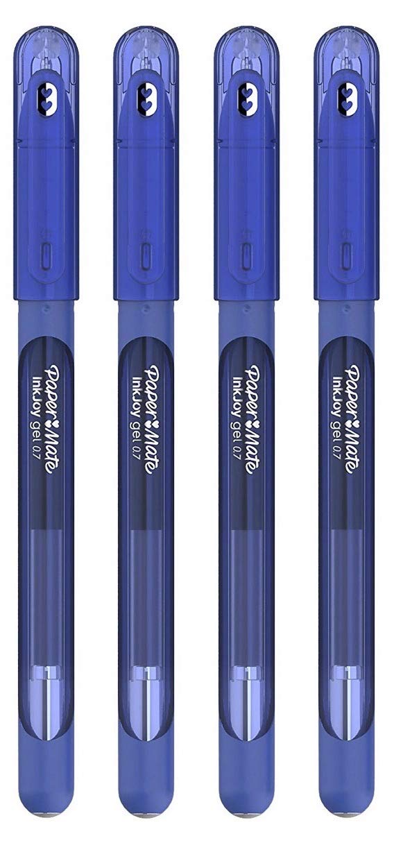 PAPER MATE INKJOY GEL CAPPED, 0.7MM, (BLUE, 4)
