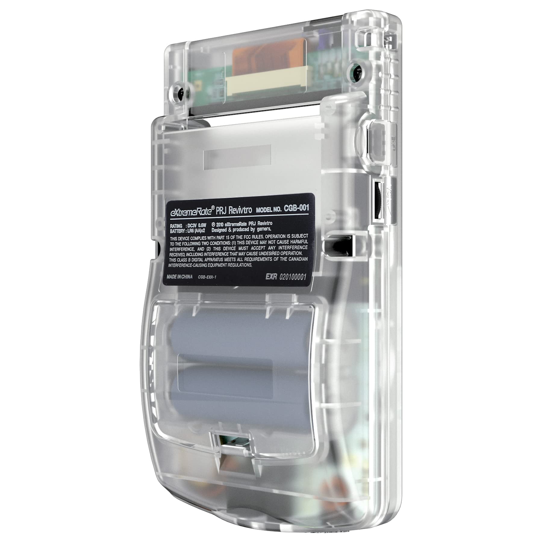 eXtremeRate Cover Tasti Custodia Scocca Pulsanti Shell Ricambio per Gameboy Color Console,per GBC OSD IPS&Regular IPS&Standard LCD,NON Include Console&Schermo-Trasparente