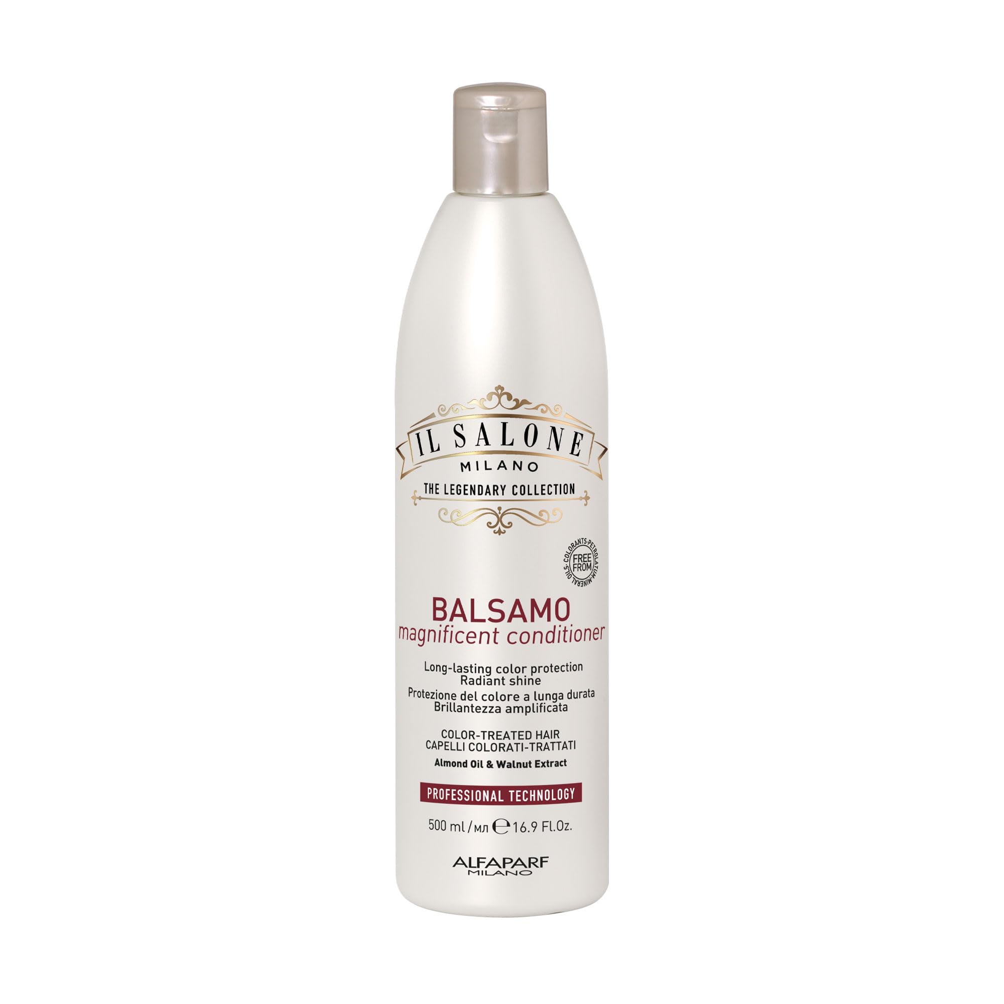 Il Salone Milano Professional Magnificent Hair Conditioner for Color Treated Hair - Color Safe - Brightens + Enhances - Protects and Prolongs Color - Salon Quality Hair Care (16.9 oz / 500 ml)