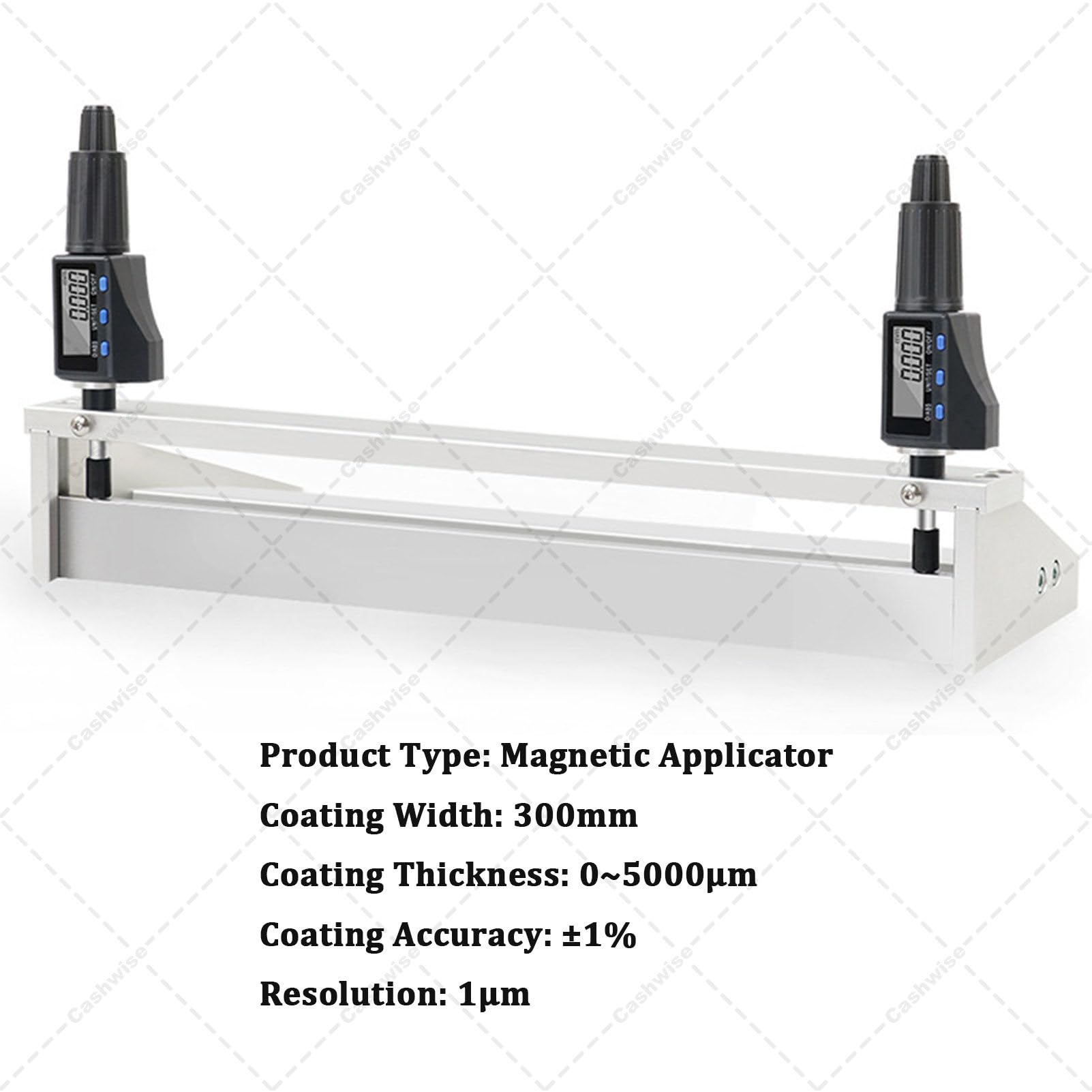 Aplicador de película con pantalla digital ajustable, rango de medición de 1 a 6000 μm, ideal para impresión, pintura y recubrimientos, hoja doctora de 100 mm