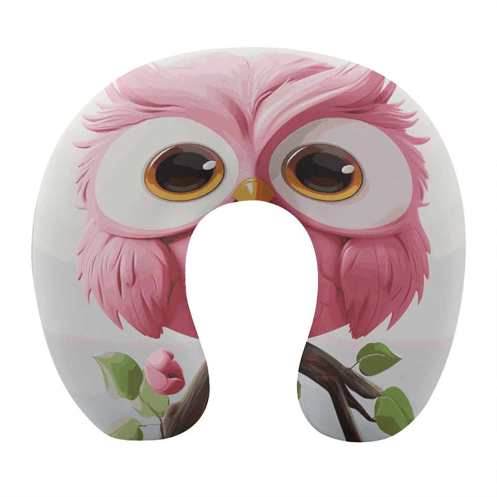 Btcowzrv Style A Pink Owl U Shaped Neck Pillow Travel Pillows