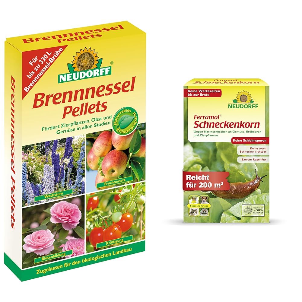 Neudorff Brennnessel Pellets  Brennnesseljauche frdert krftiges Wachstum  & Ferramol Schneckenkorn. Zuverlssiger und schneller Schneckenschutz :  Amazon.de: Garten