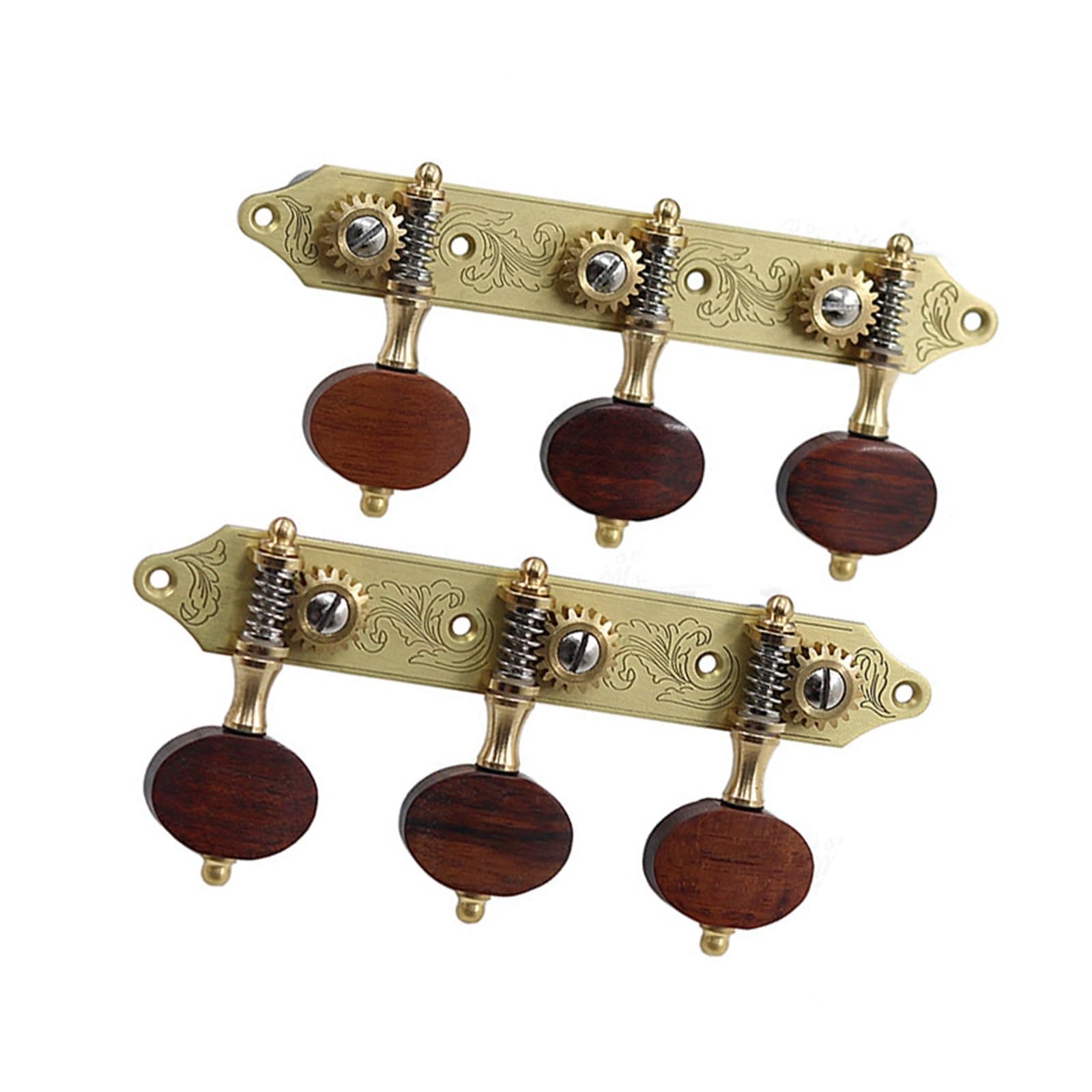Clavijeros Bloqueo Afinador De Guitarra Clásica Madera Maciza Paquete Triple Todos Los Accesorios Metal