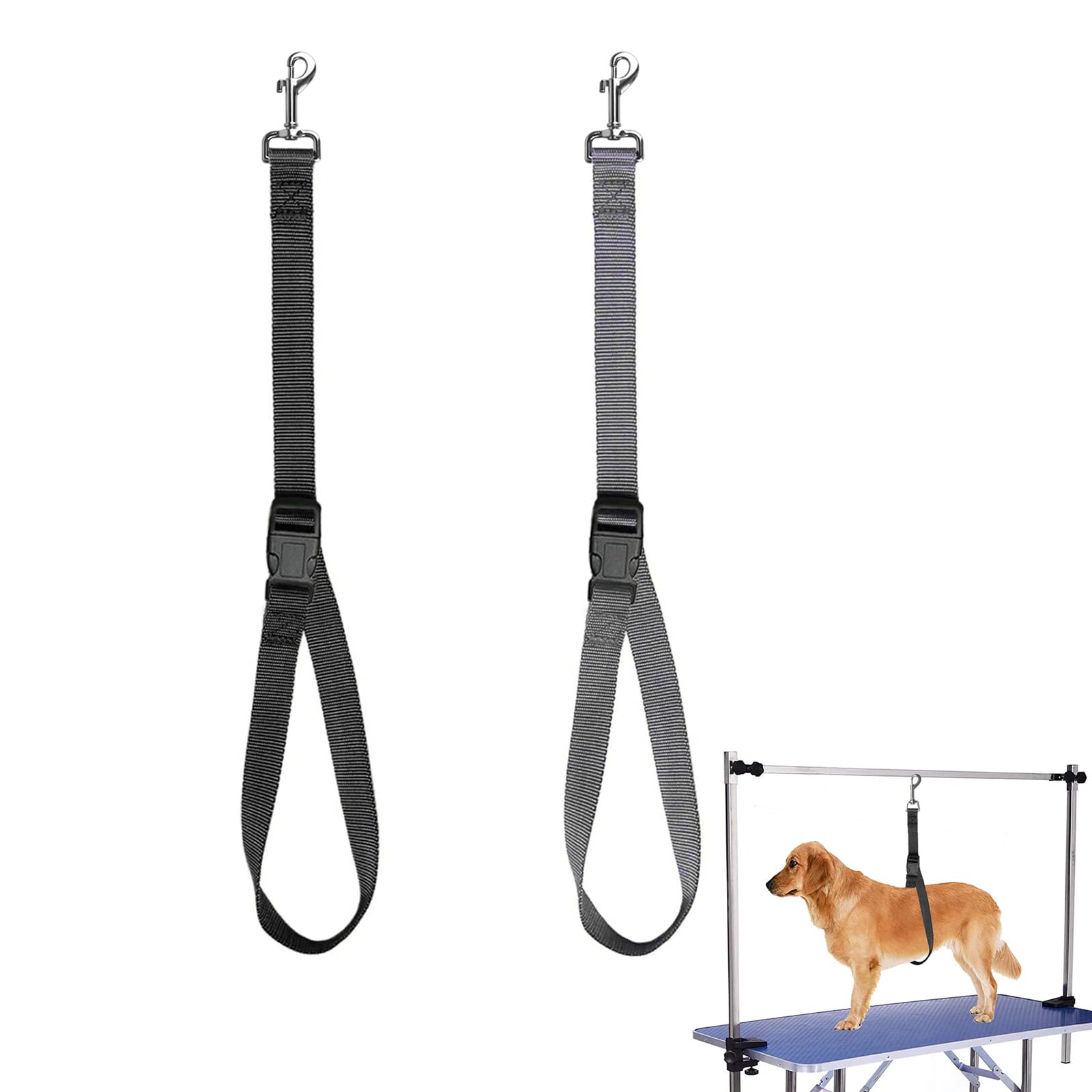 Pet Grooming Loop for Dogs Pet Bathing Tether Straps Dog Grooming Arm Accessories Dog Bathing Safety Tether Straps Adjustable Nylon Groomers Helper Grooming Loop for Pet Grooming Table