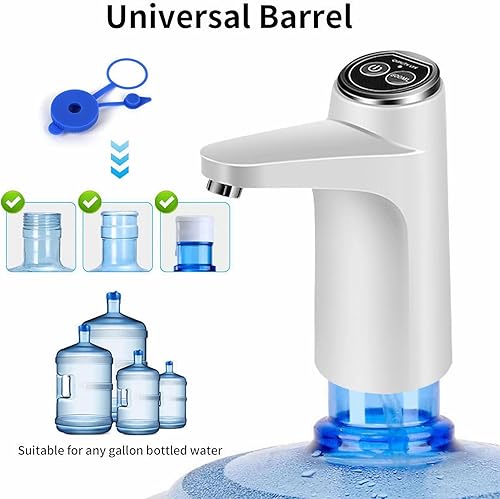 Miniatura 9 de HiPiCok Bomba de botella de agua de 5 galones Dispeser de agua USB Charing Bomba de agua eléctrica portátil para botella de 5 galones interruptor
