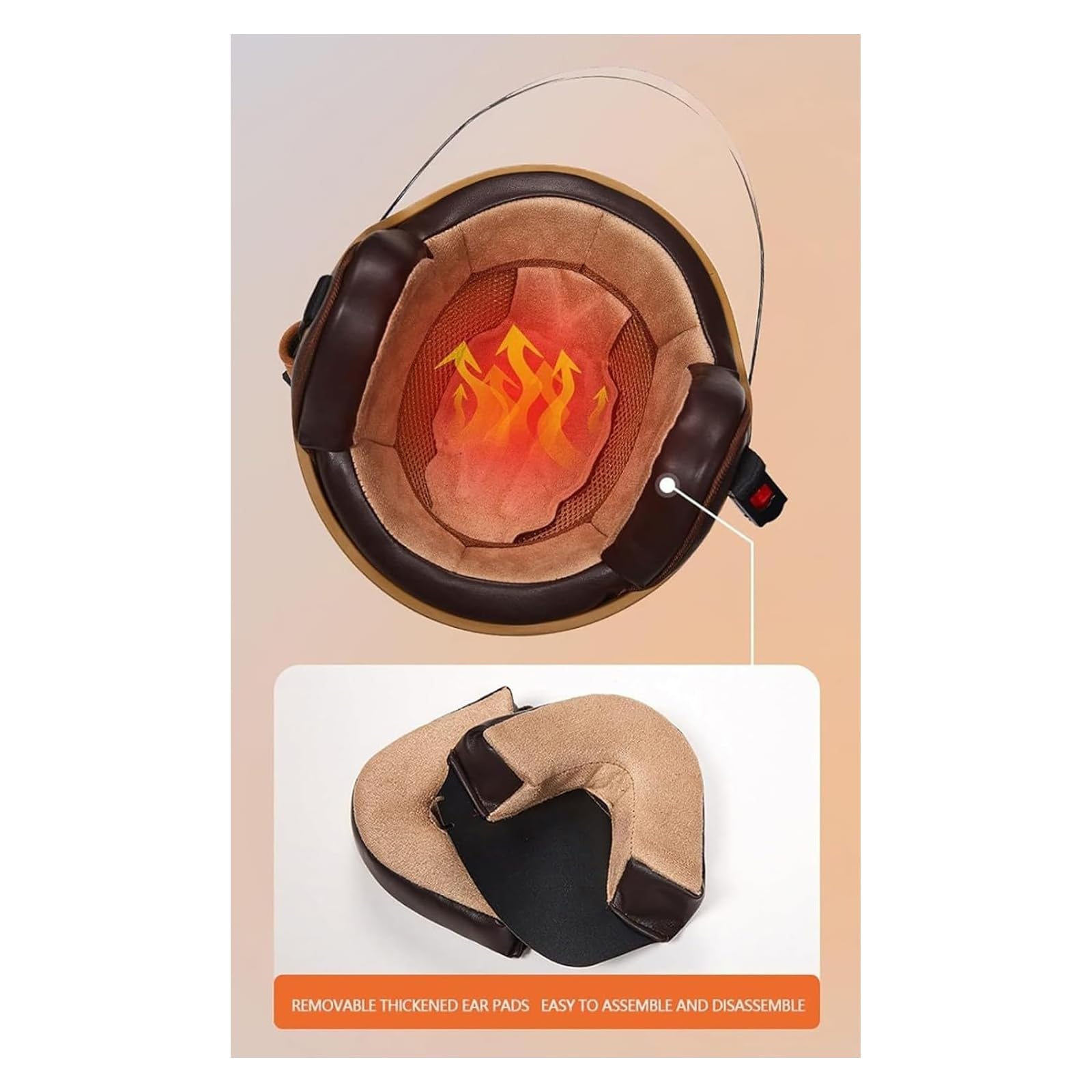 Casco integrale Casco jet Brain - Casco jet DOT/ECE Casco moto retrò Cruiser Chopper Scooter Crash Jet Casco semiguscio per uomo Donna