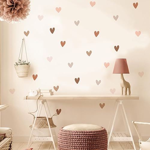 QUCHENG Calcomanías de pared bohemias para dormitorio de niñas calcomanías de pared extraíbles para decoración de habitación de los niños murales de