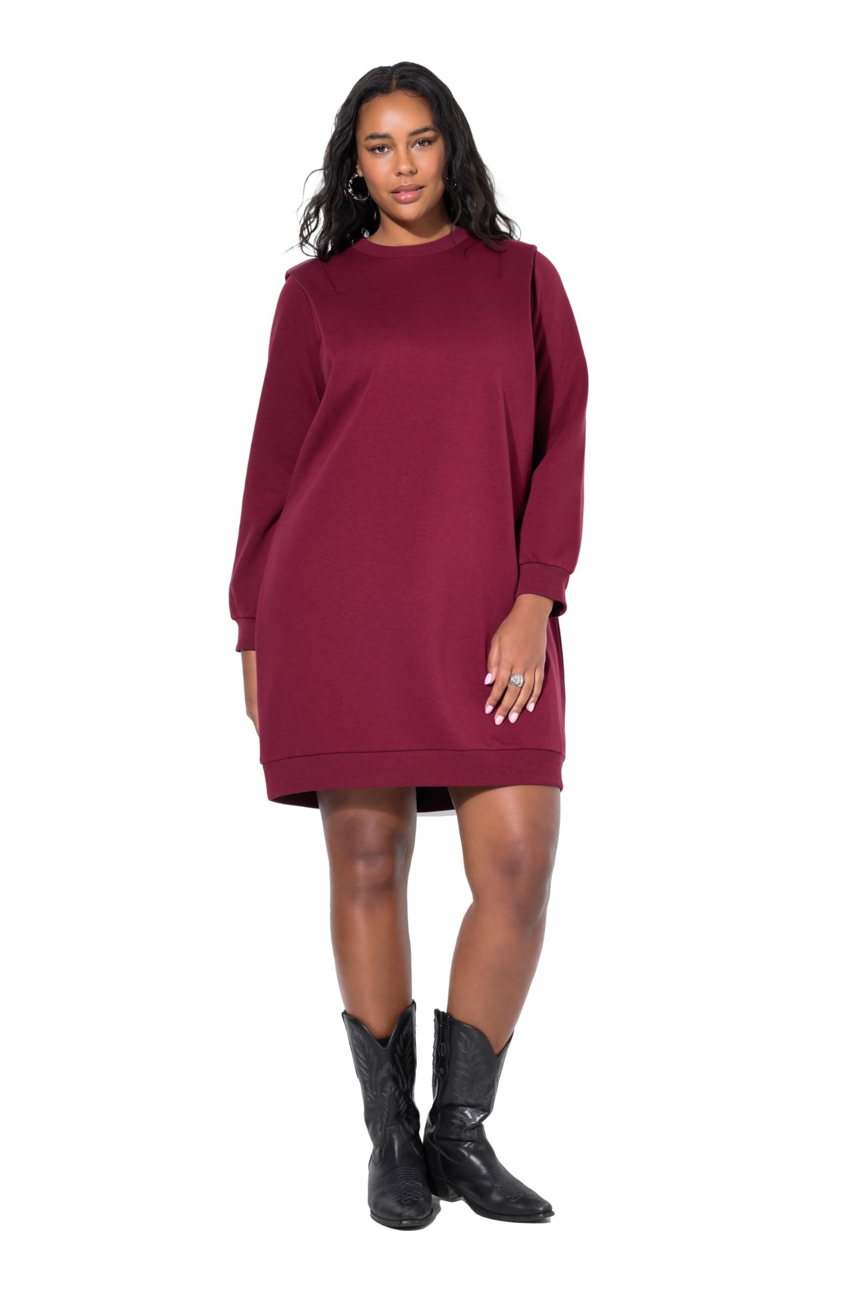 Studio Untold Damen große Größen Übergrößen Plus Size Sweatkleid, Oversized, betonte Schultern 799659