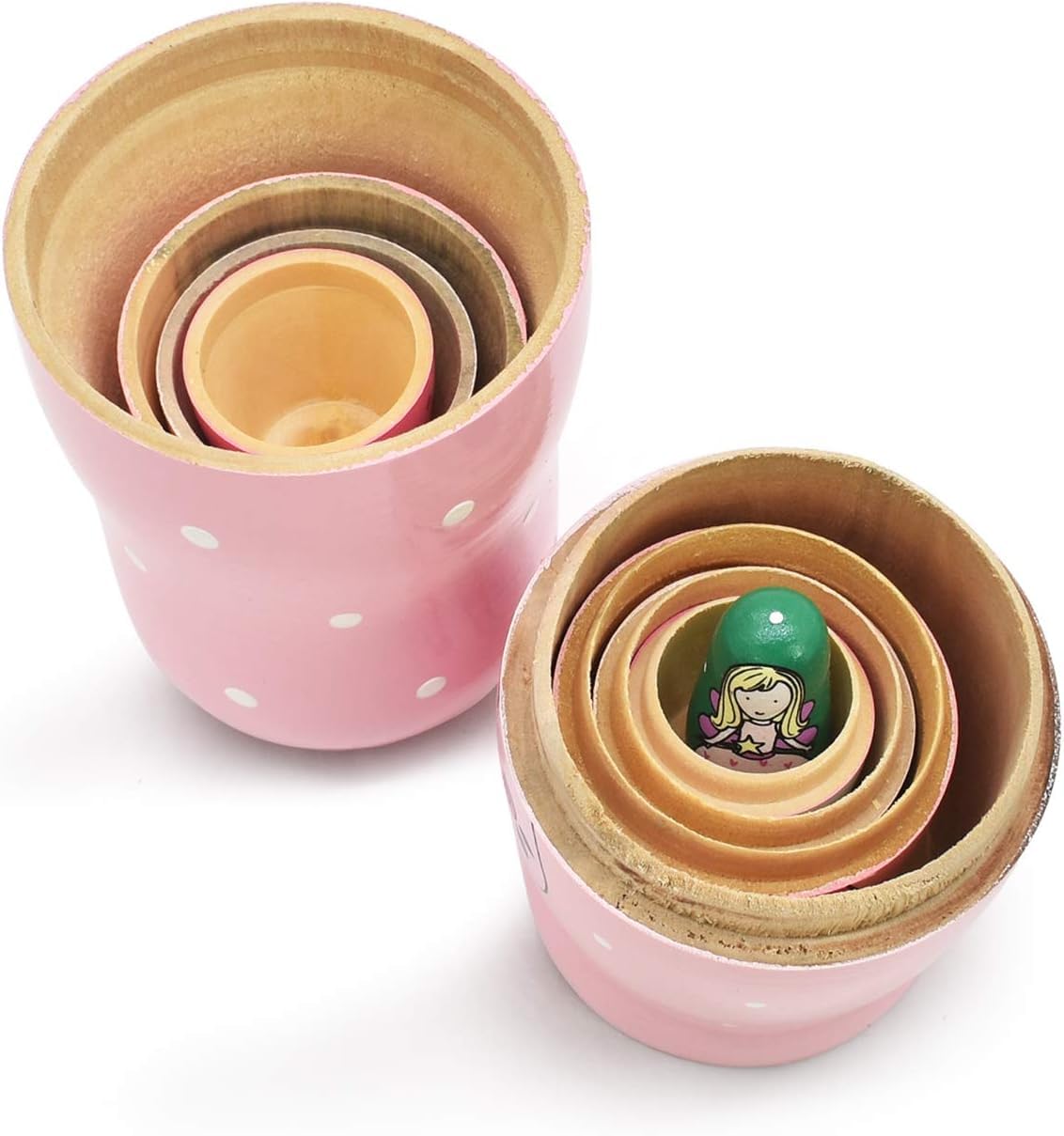 5 Pièces de Poupées Matriochkas en Bois, Matriochkas Russes Classiques, Décoration Maison Traditionnelle, Jeu de Poupées Empilables pour Fêtes, Festivals, Salon, Décorations pour Chambre à Coucher