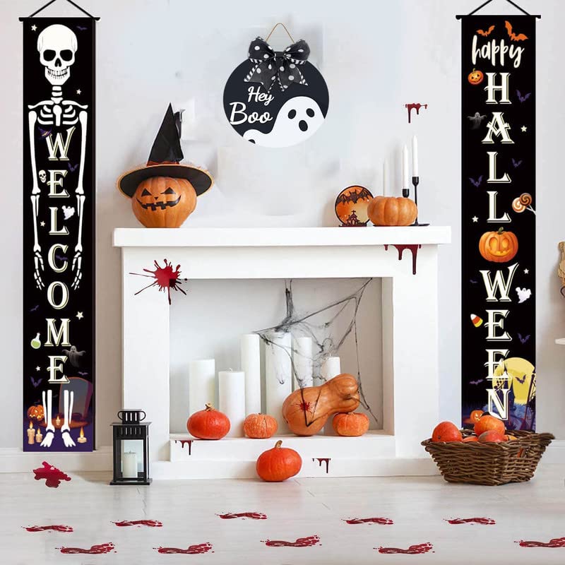 Halloween-Geister-Türschild Aus Holz – Boo-Dekoration Für Tür, Wand Oder Kranz, Rustikales Design