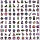 Aufkleber Sticker Set, Graffiti Neon Aufkleber, Vintage Graffiti Decal Neon Aufkleber für Skateboard Laptop Koffer Helm Motorrad Auto Fahrrad Computer (100 Stücke)