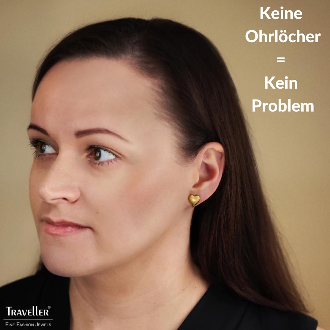 Traveller Ohrclip - Herz - 22kt Vergoldet - 157794