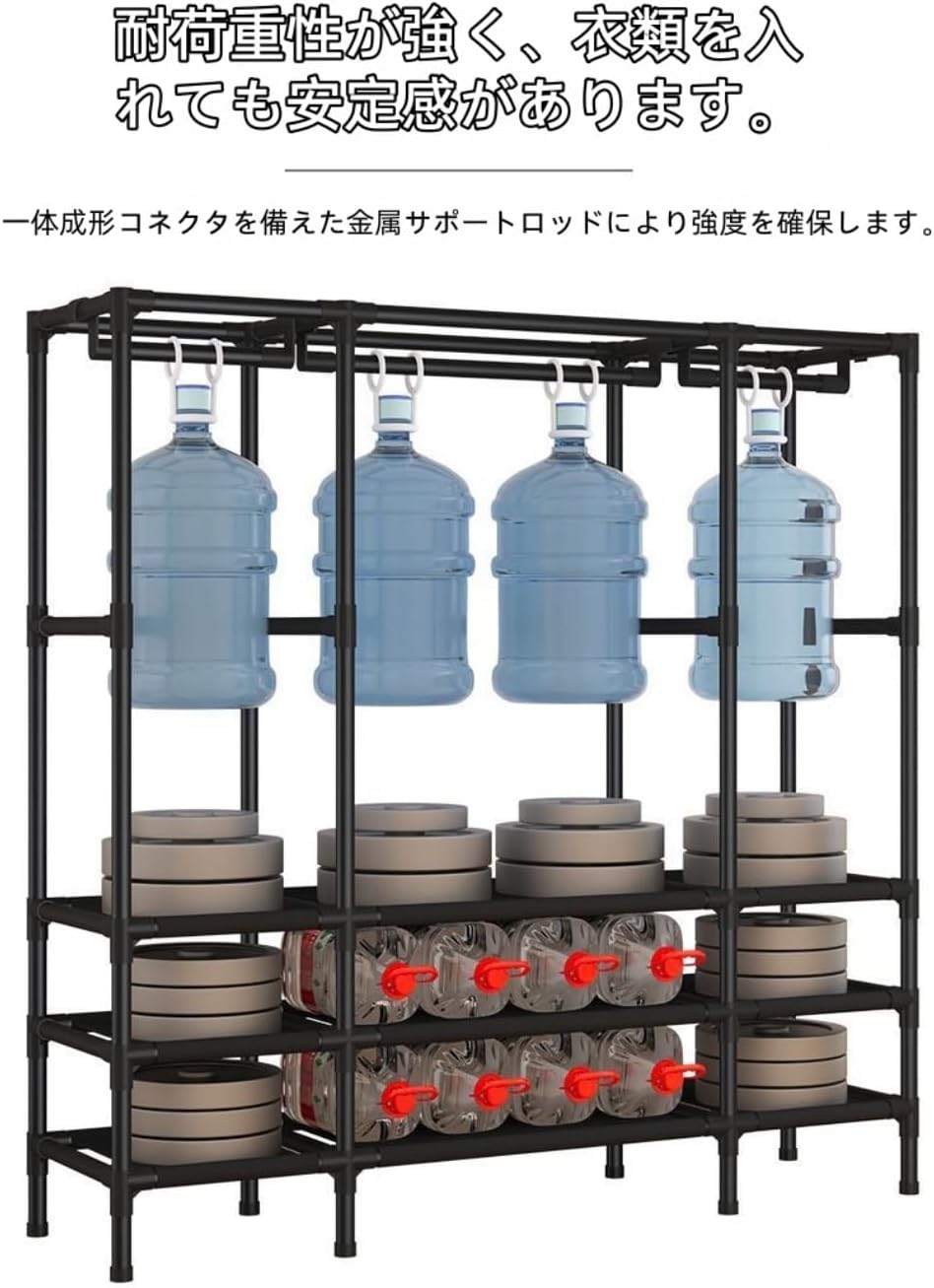 Lopresワードローブ カバー付き クローゼット ファンシーケース 頑丈 大容量 組み立てが簡単 引き出し付き ファッション 衣柜