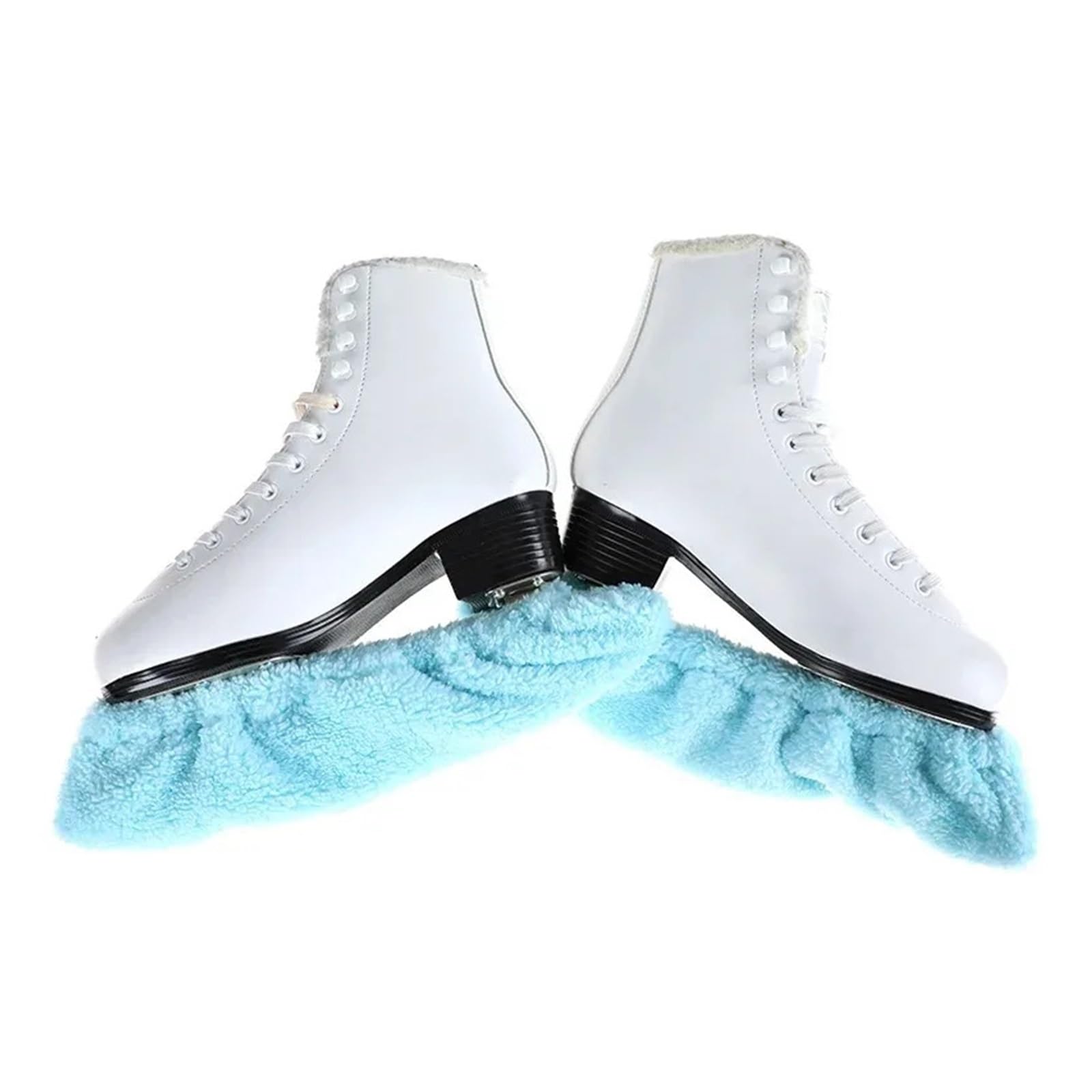 Fundas for botas de patín artístico, Protector elástico forro polar for cuchilla patinaje sobre hielo, absorción agua a prueba polvo(Pink XL EU40-42)