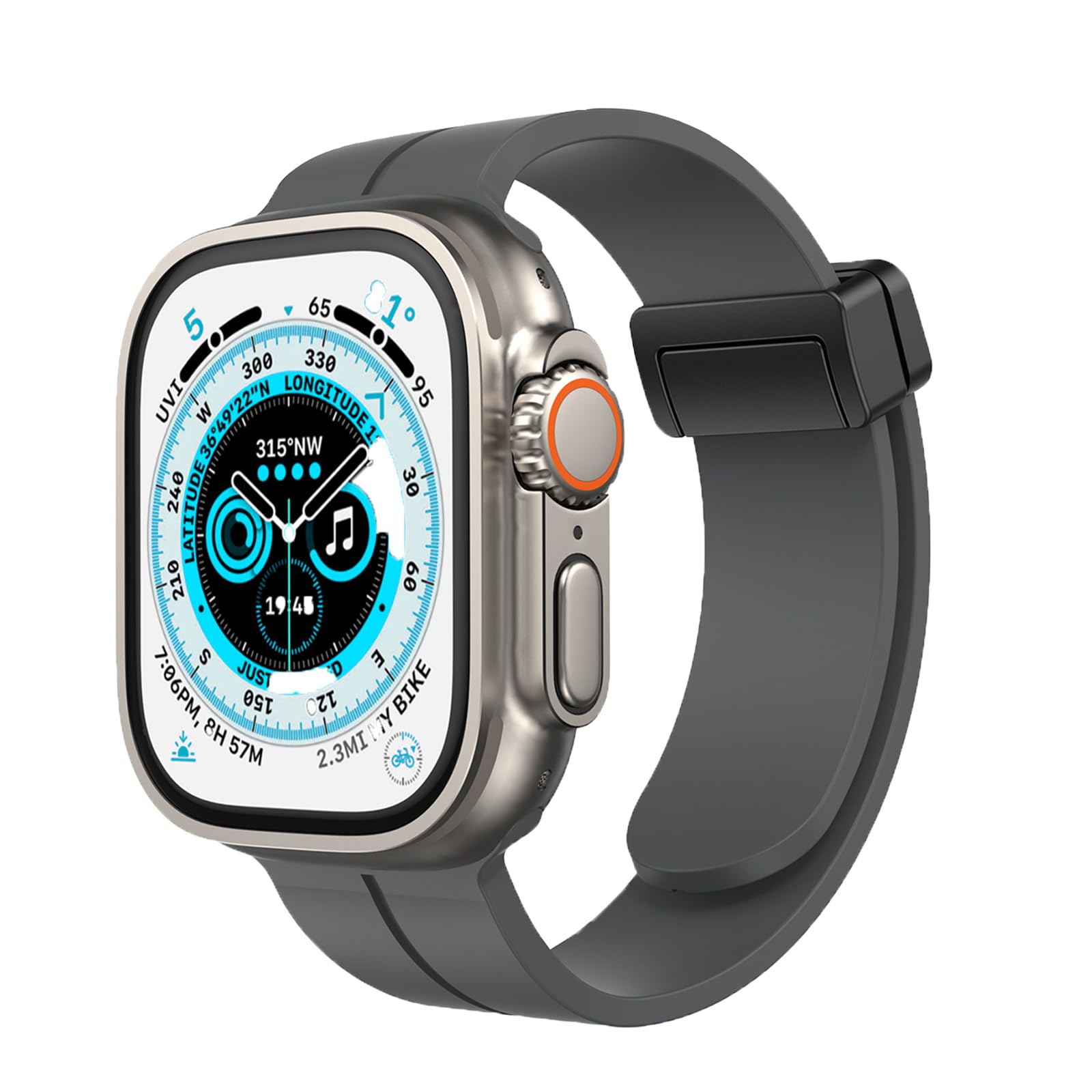 KASO workshops Magnetic Folding Band for Apple watch Ultra 49mm 45mm 44mm 41mm 40mm iWatch Bands 38mm 42mm Men/Women,Soft Sport Silicone Replacement Wristband Correa Strap for Apple Watch Band Series