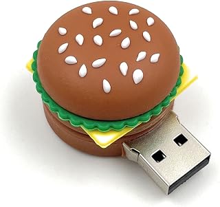 Onwomania Memory Stick - Memoria USB 3.0 (32 GB), Almacenamiento Externo, diseño de hamburguesa, color marrón