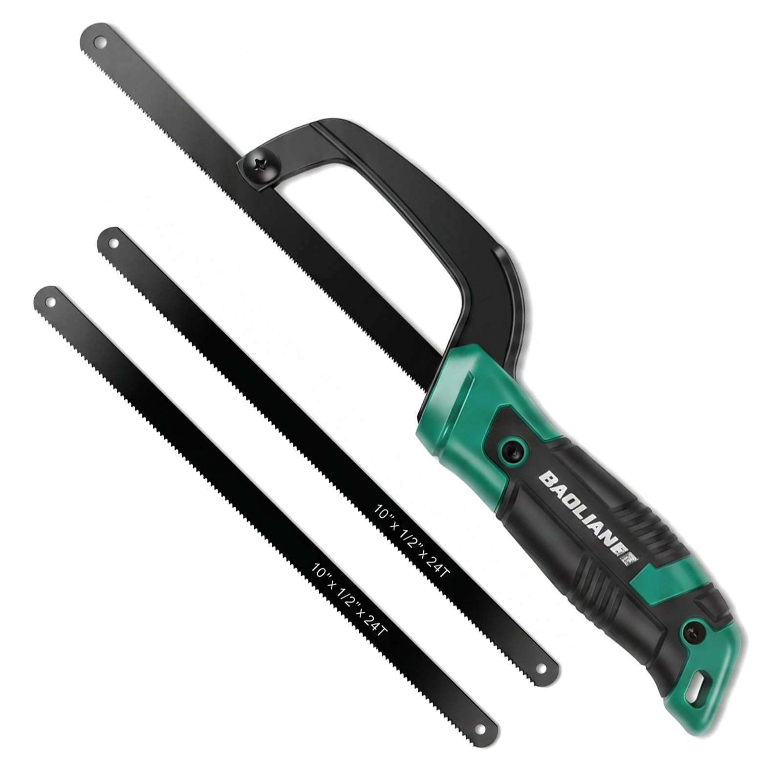 Mini Hacksaw, Compact Metal Saw with 2pcs Flexible Bi-Metal HSS Blades, Lightweight Aluminum Alloy Frame, Small Hand Saw for Cutting Metal Wood and Plastic Ideal for Tight Spaces
