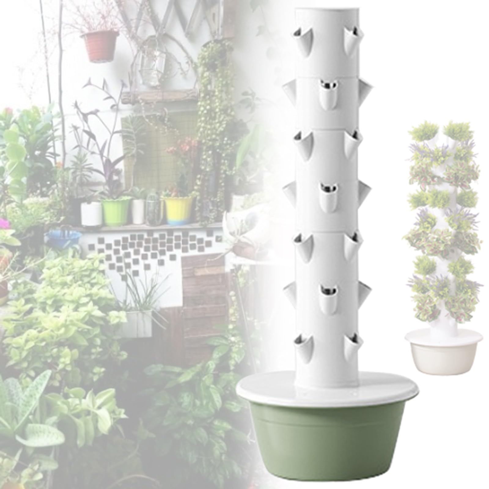 Sistema de Cultivo hidropónico de 5/7/9 Niveles - Kit de Cultivo hidropónico Herramientas hidropónicas de Interior con riego automático para Bricolaje - Torre hidropónica para Vegetales de h