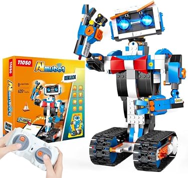 Robot Building Kit, STEM Robotics Kit, Programmable Mobile Robot Coding Toy | DIY Construction Set with APP & Remote Control, Rechargeable Educational Engineering Toy Gift for Boys Girls Ages 8-12