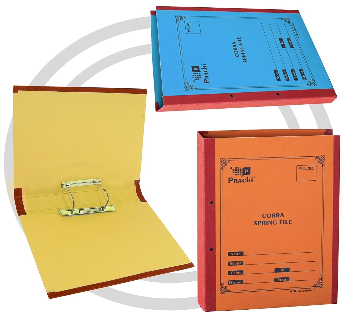 TULMAN Spring Files File A4 Size Paper Cobra File Document Holder Certificates Holder-35 x 26 x 3.5 cm -Color May Vary - Pack of 6 1