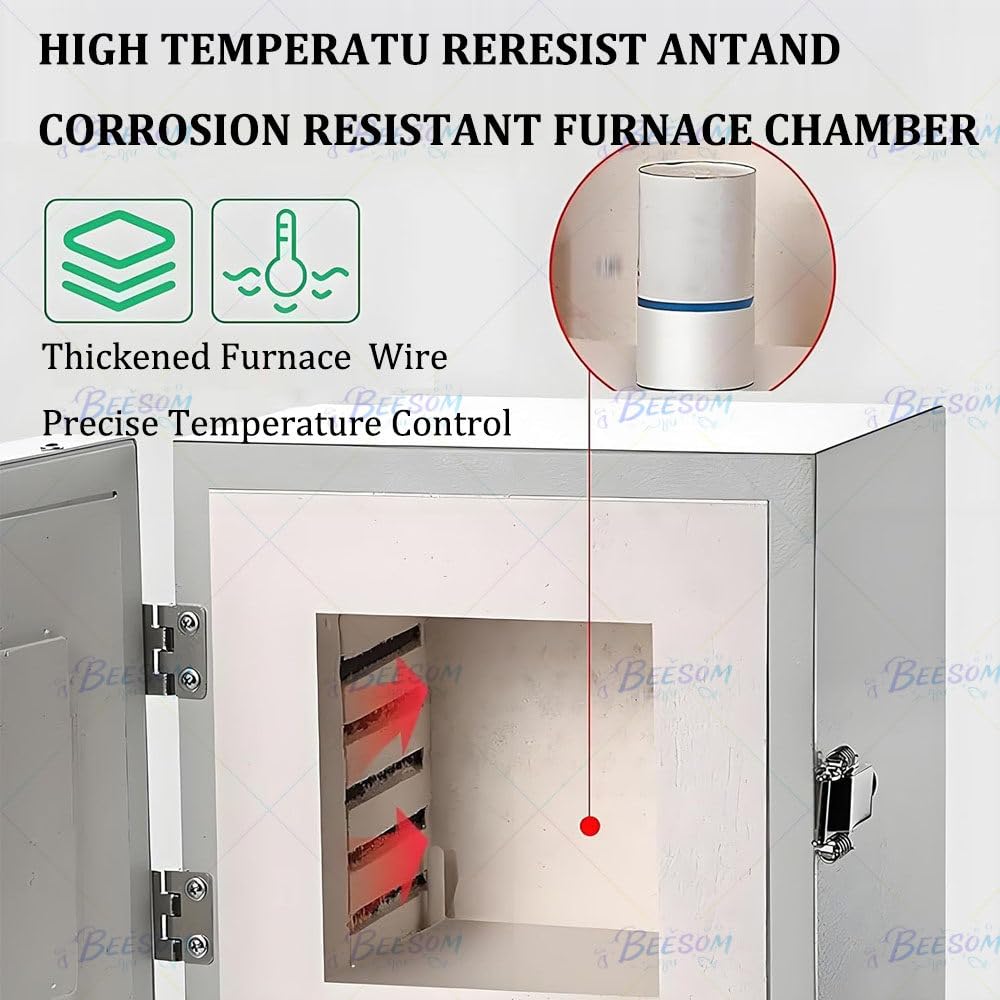 Horno Ceramica 2000w,Horno Mufla Eléctrico De Resistencia,1150°c Alta Temperatura,para Tratamiento Joyas,Vocción Cerámica Y Laboratorio
