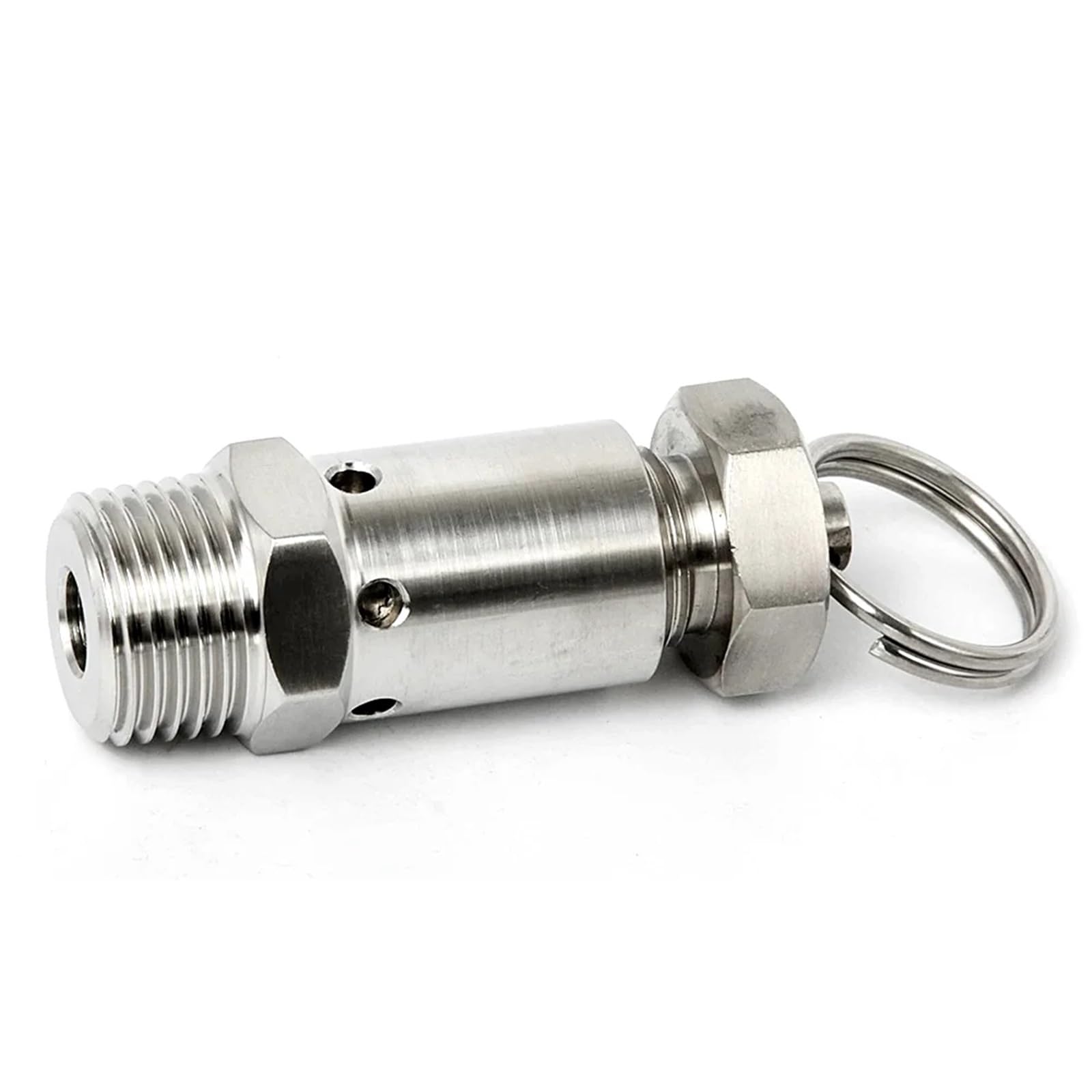 Zawór nadmiarowy ciśnienia 1/4 "1/2" Gwint 0,5-10Bar SS304 Zawory wydechowe Wylot powietrza ze stali nierdzewnej(1I2inch 133g, NPT-3 BAR)