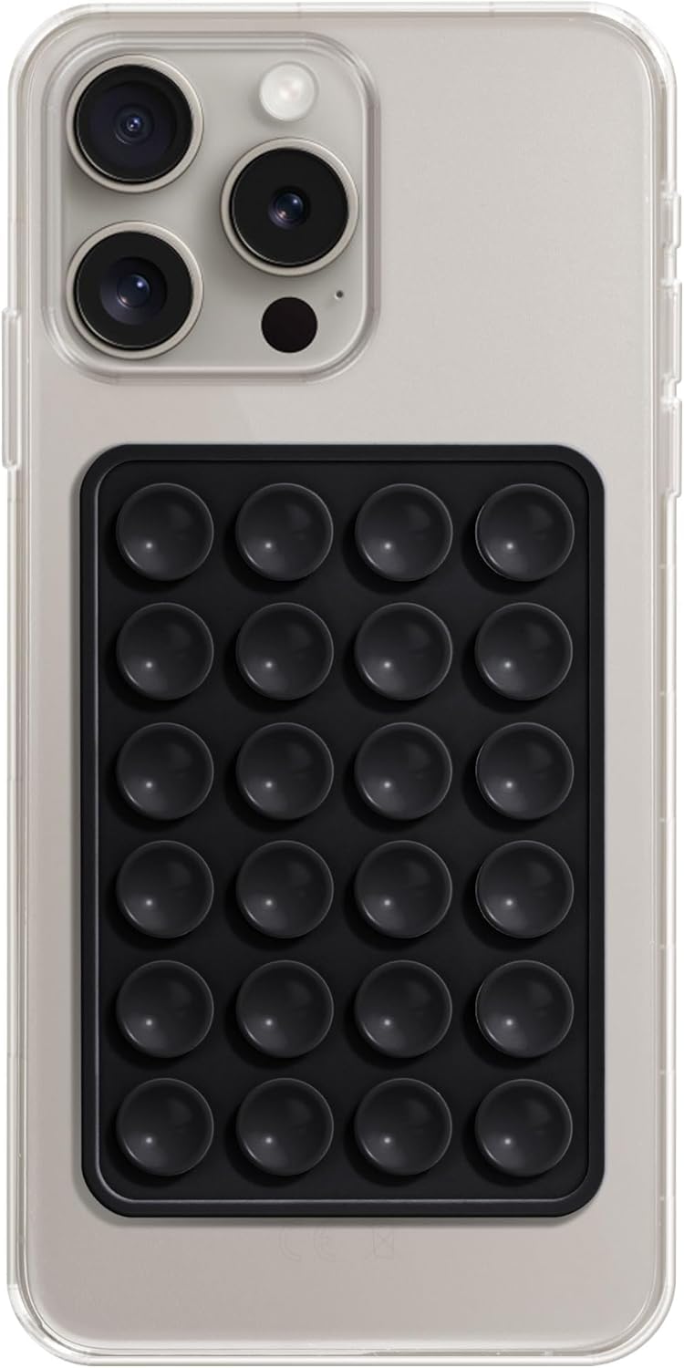 SKYCELL Suction Phone Case for Hands-Free Mobile Accessory Holder Grip, Video Phone Accessory Compatible Mirror, Shower-Black (Pack of-1)-picture-23
