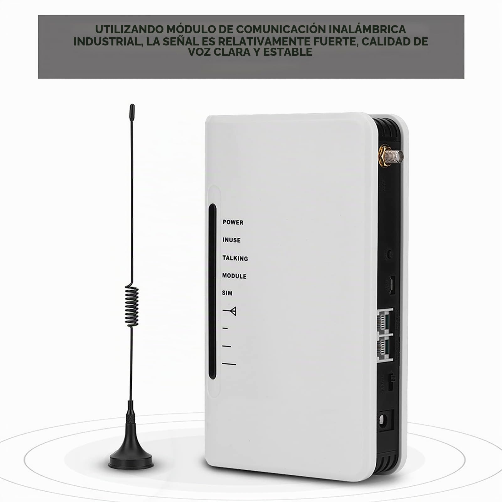 Joyzan Caja Telefónica gsm, Unidad Principal Terminal Inalámbrico Fijo 9 Indicadore LED Entrada DTMF Teléfono Grabación Alarma Cable Trabajo Puerta Enlace Conectar Gateway Adecuado (European Plug)