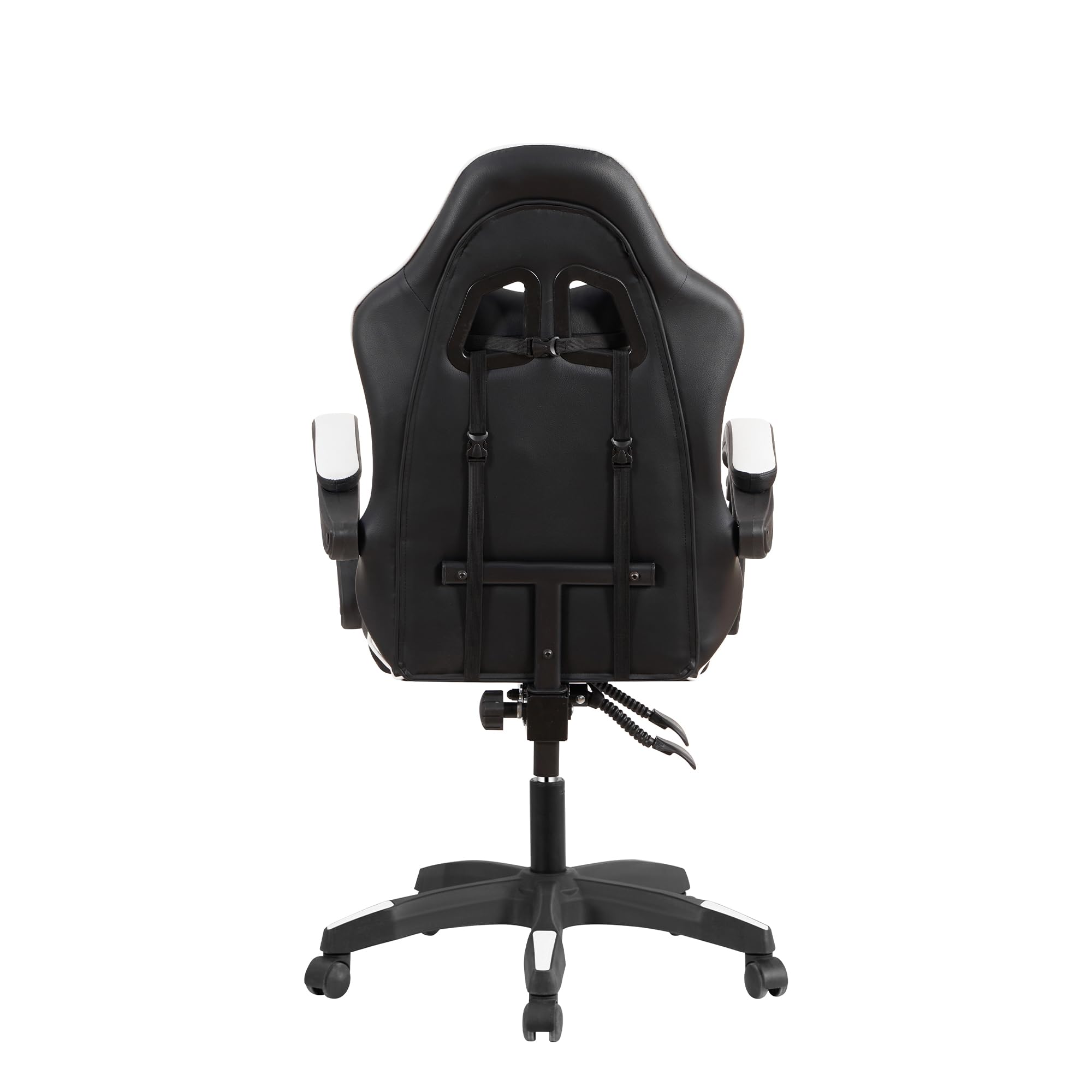 Cribel Poltrona Racing Alfa Nera E Bianca in Similpelle Ergonomica Con Schienale Alto, Supporto Testa E Altezza Regolabile, Ideale Per Gaming E Ufficio, 65x62x105/110 Cm