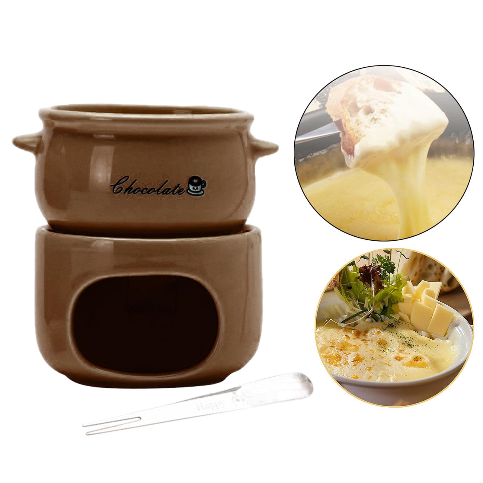 Scalda Regali, Mini Pentola per Fonduta di Formaggio, Pentola per Sciogliere, Ceramica
