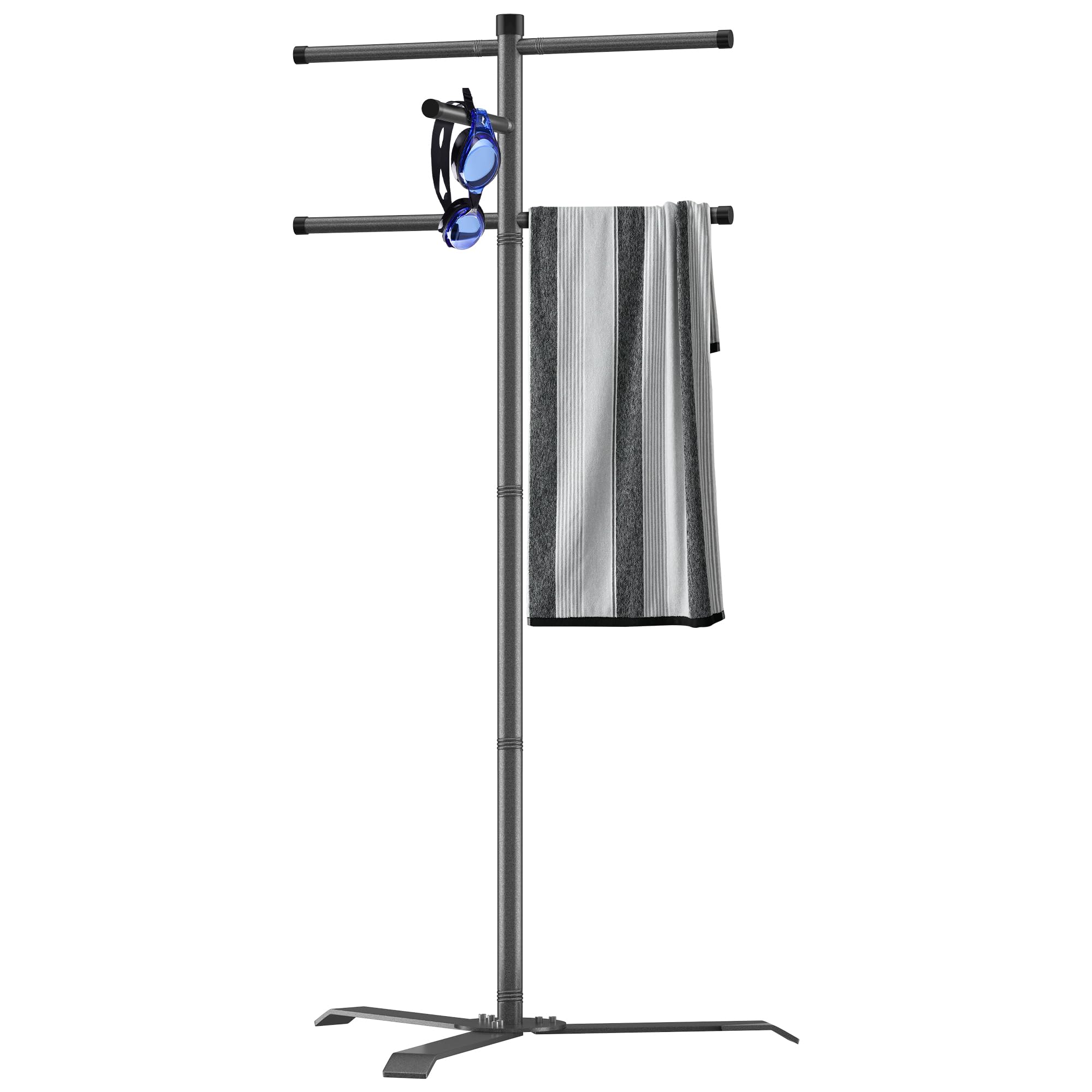 Toallero de Piscina al Aire Libre, toallero Resistente para Exteriores, Estante de pie de 61 Pulgadas para Piscina y bañera de hidromasaje, Toallas de Secado, Trajes de baño, Chalecos