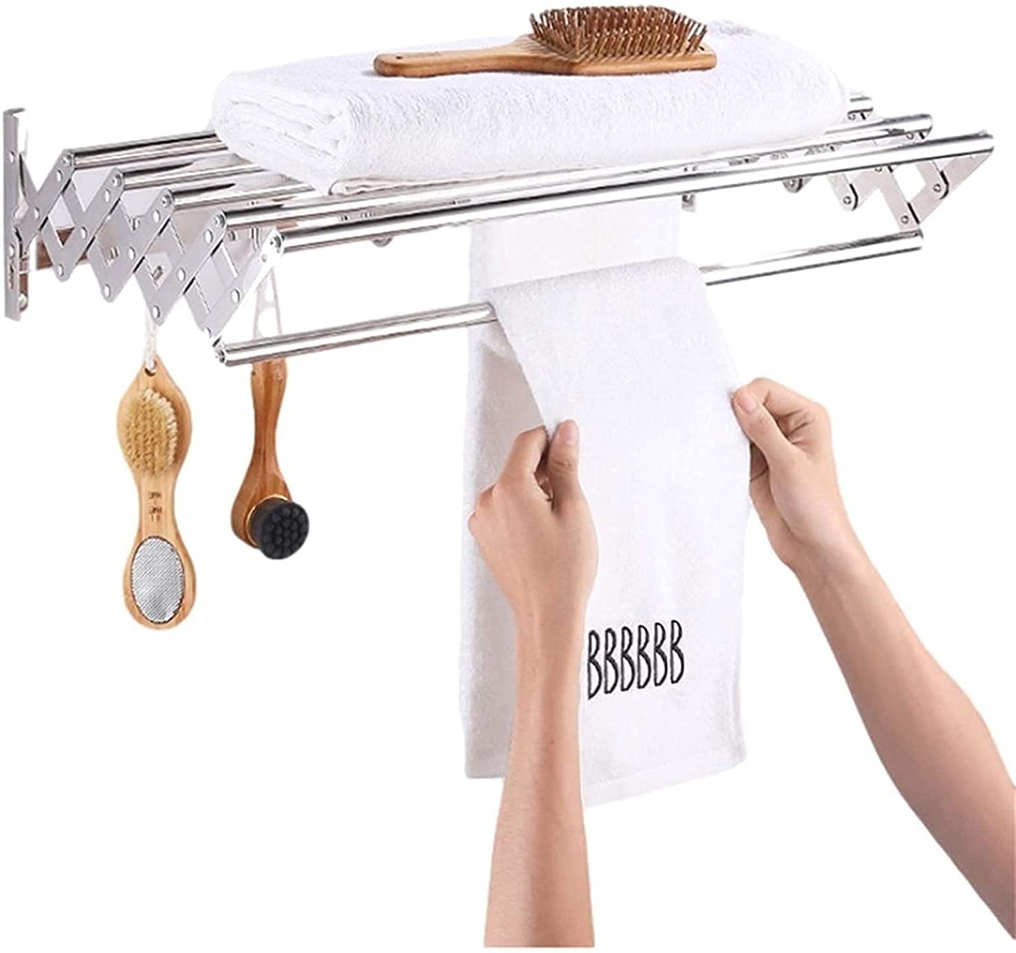 Étendoir à linge mural rétractable BROLEO pour optimiser l'espace et sécher sans encombrer