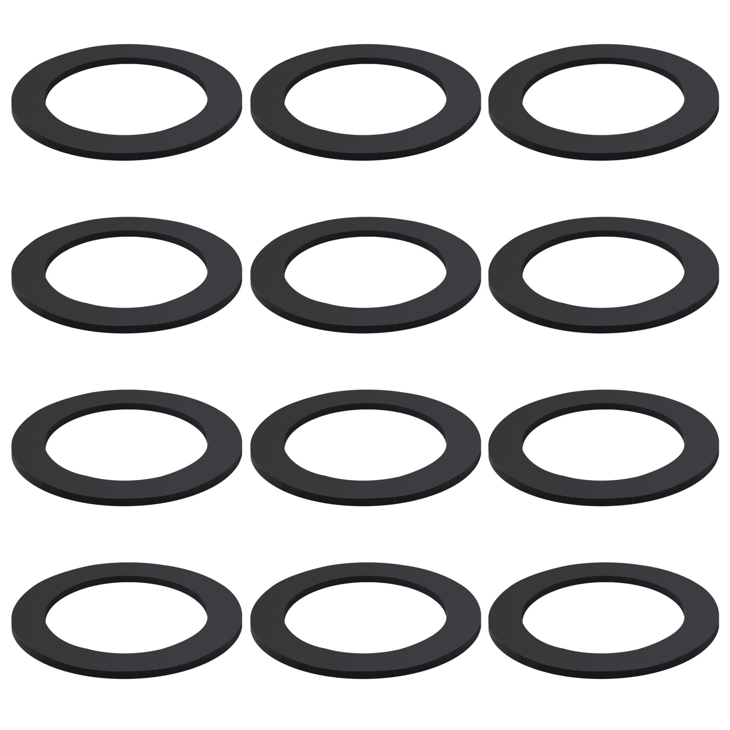 Lyeteung 12 PCS 45x31x2 mm Flat Waste Pipe Sealing Washers, Silicone Washers for Plumbing, Gasket for Siphon, Waste Pipe Seal Ring for Drain Pipe Sink Odour Trap Siphon