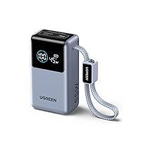 UGREEN Power Bank 10000mAh 55W con Cavo Integrato HyperCharge per Xiaomi