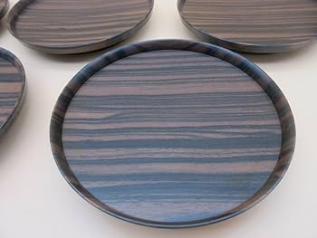 茶道具　縞黒檀　茶托　十客　N　6538 茶道具 縞黒檀 茶托 十客 N 6538 茶道具 縞黒檀 茶托 十客 N 6538