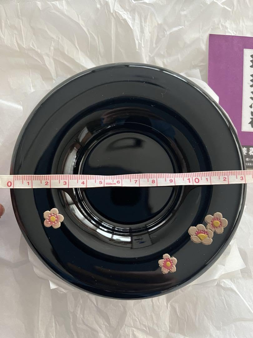 Amazon.co.jp: 琉球漆器 茶托 梅 堆錦（ついきん） 天然漆