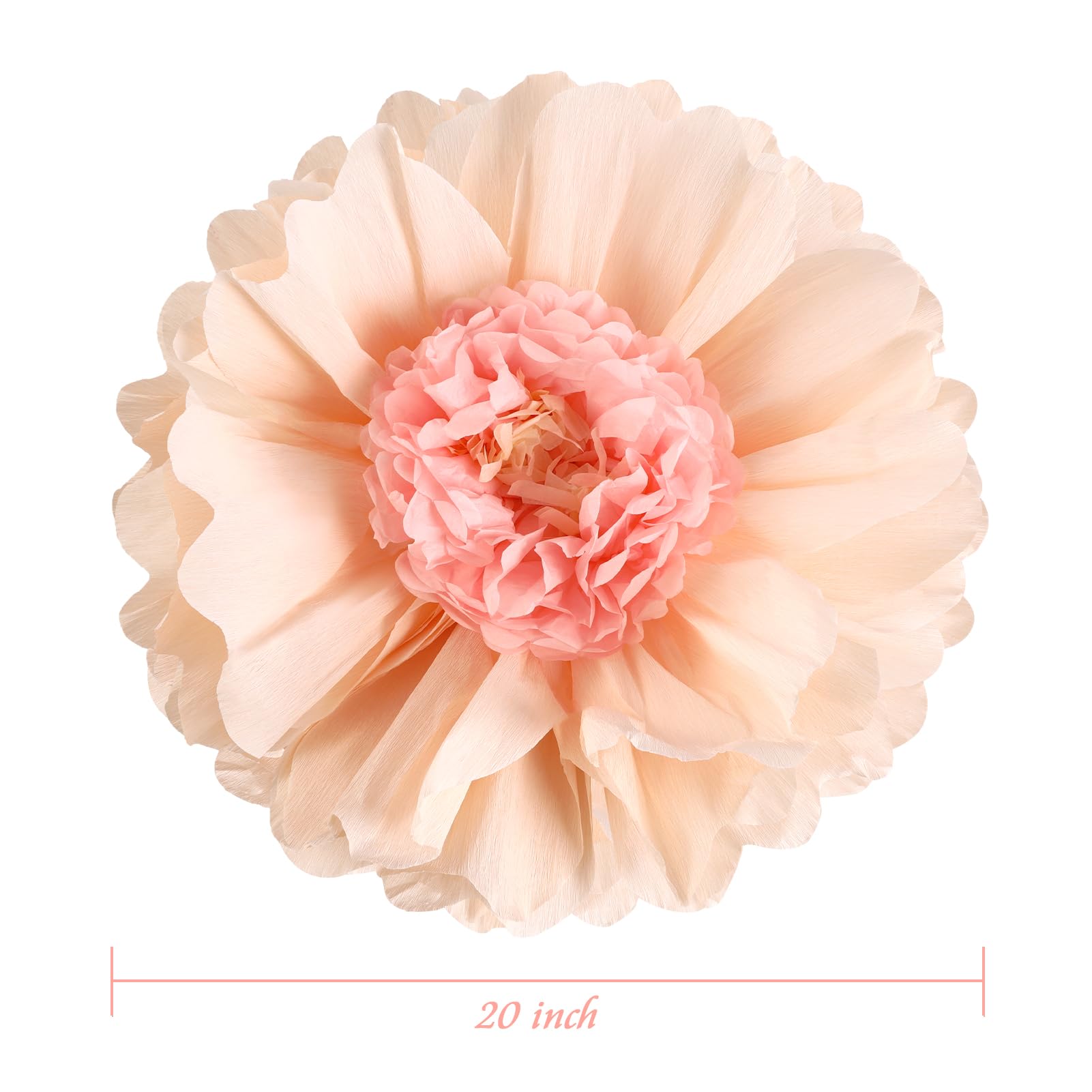 20 Stuks Roze Tissue-pompons – Handgemaakte Bloemdecoratie In 3 Maten, Voor Bruiloften, Babyshowers En Verjaardagen