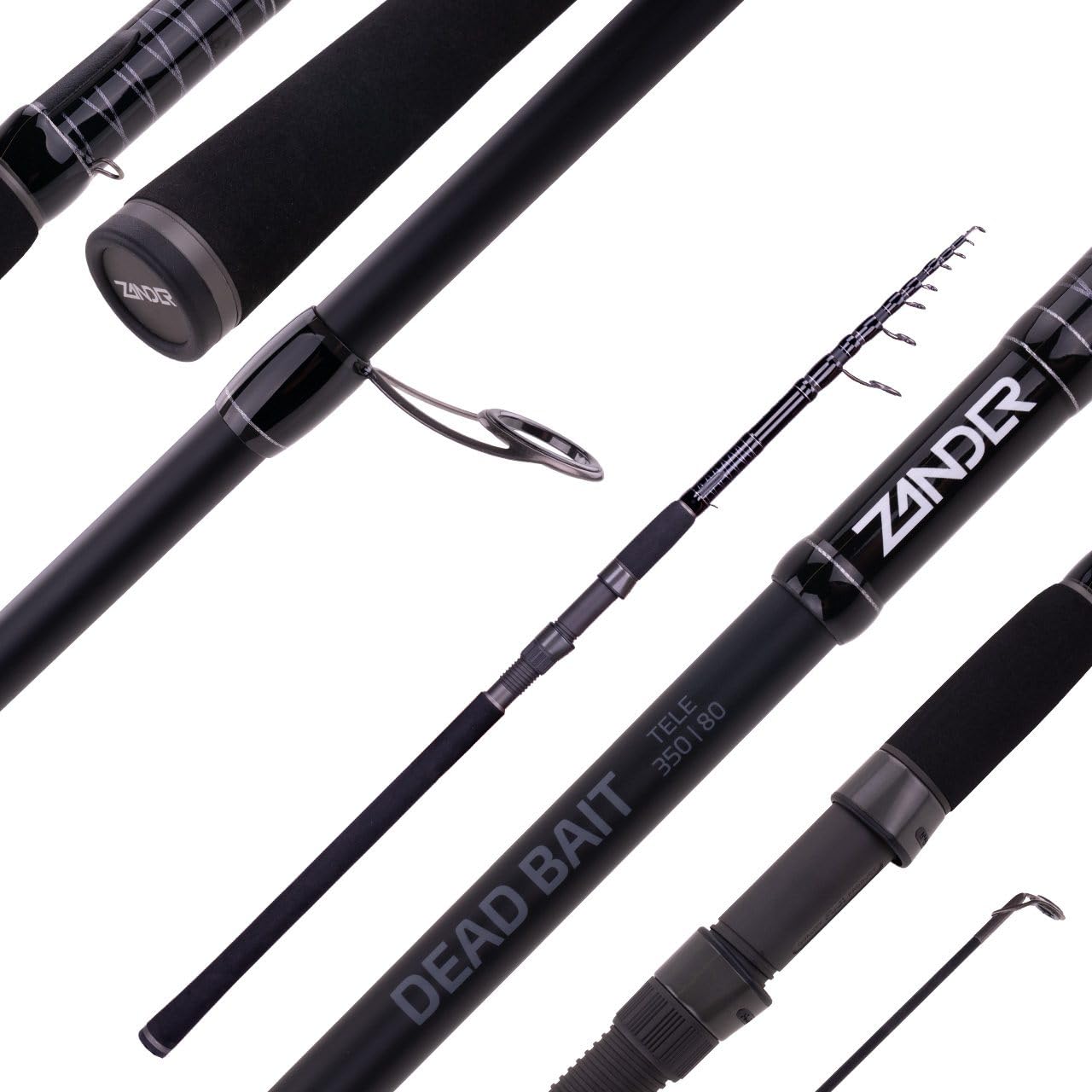 ZECK - Zander Dead Bait Tele 350 | 80 - Teleskop-Ansitzrute für Zander