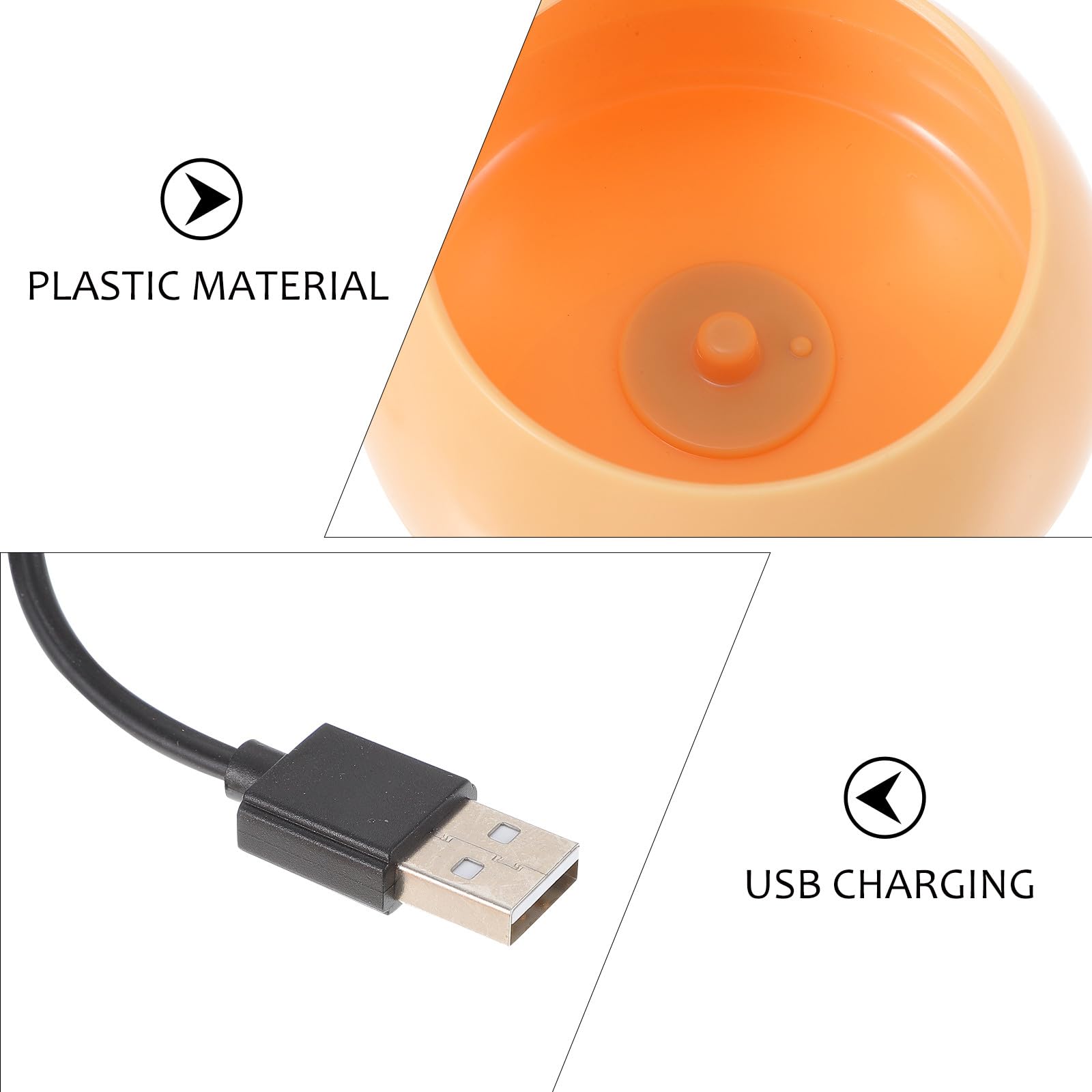 Macchina Elettrica Ciotola in Plastica Arancione velocità Regolabile per Infilare Perline USB, per Artigianato Fai da Te e Creazione di Gioielli