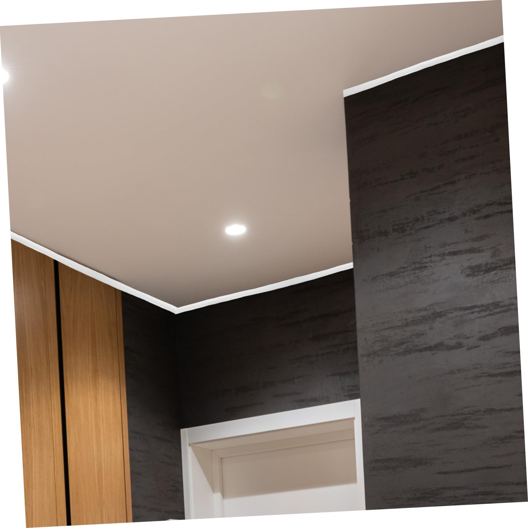 Operitacx Moldura Autoadhesiva para Esquinas de Pared Flexible y Duradera Tira de Recorte de Metros para Bordes de Armarios y Techos Fácil de Cortar y Pegar Superficies