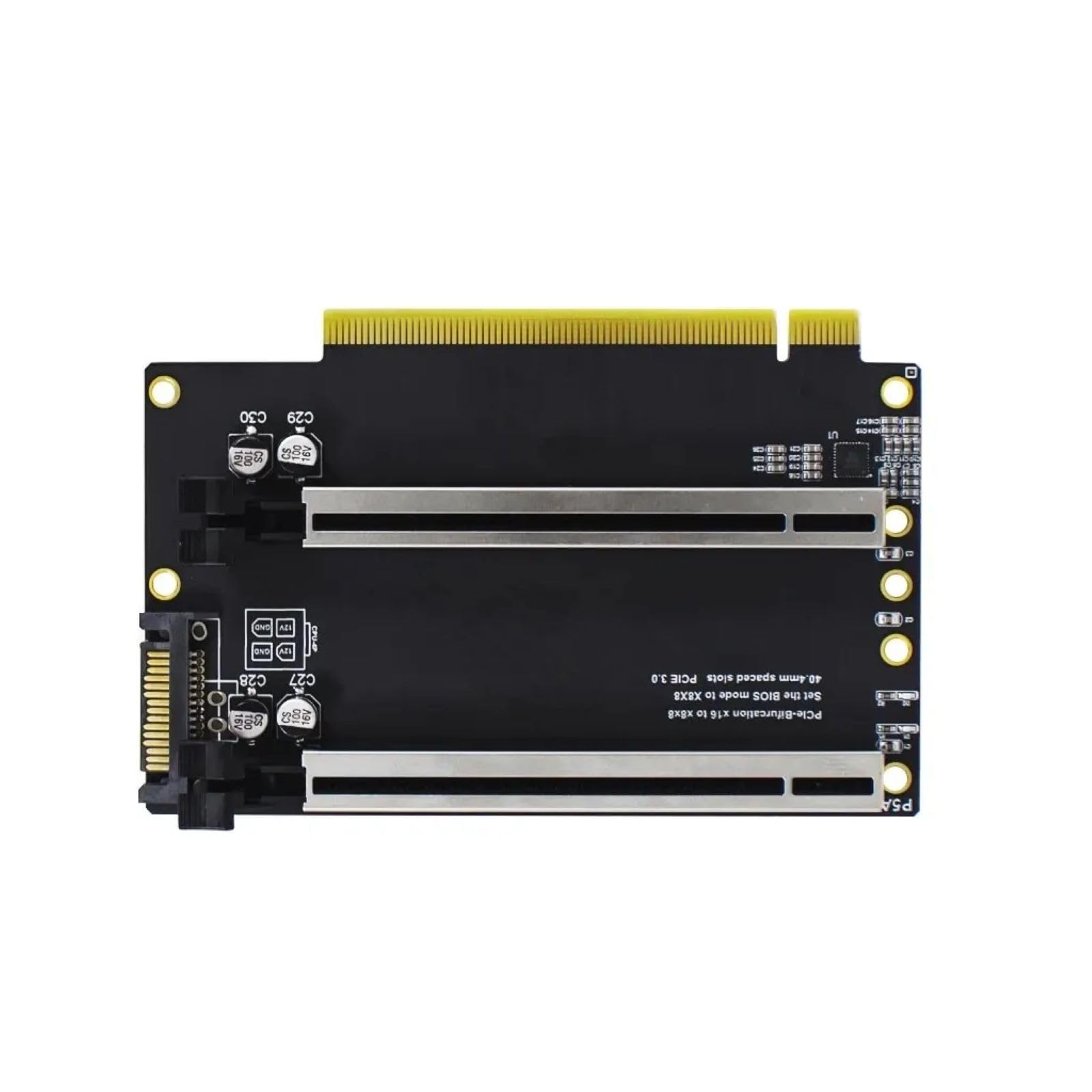 Amazon.co.jp: PCI-E 3.0 x16 1～2スプリットカード Gen3 PCIe分岐 x16