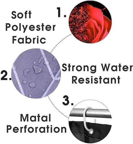 Miniatura 4 de ZGDPBYF Afro Black King Queen Romantic Love Contemporary Bathroom Shower Curtain Butterfly for Hotels Bathtubs,Water Repellent Machine Washable,72X72