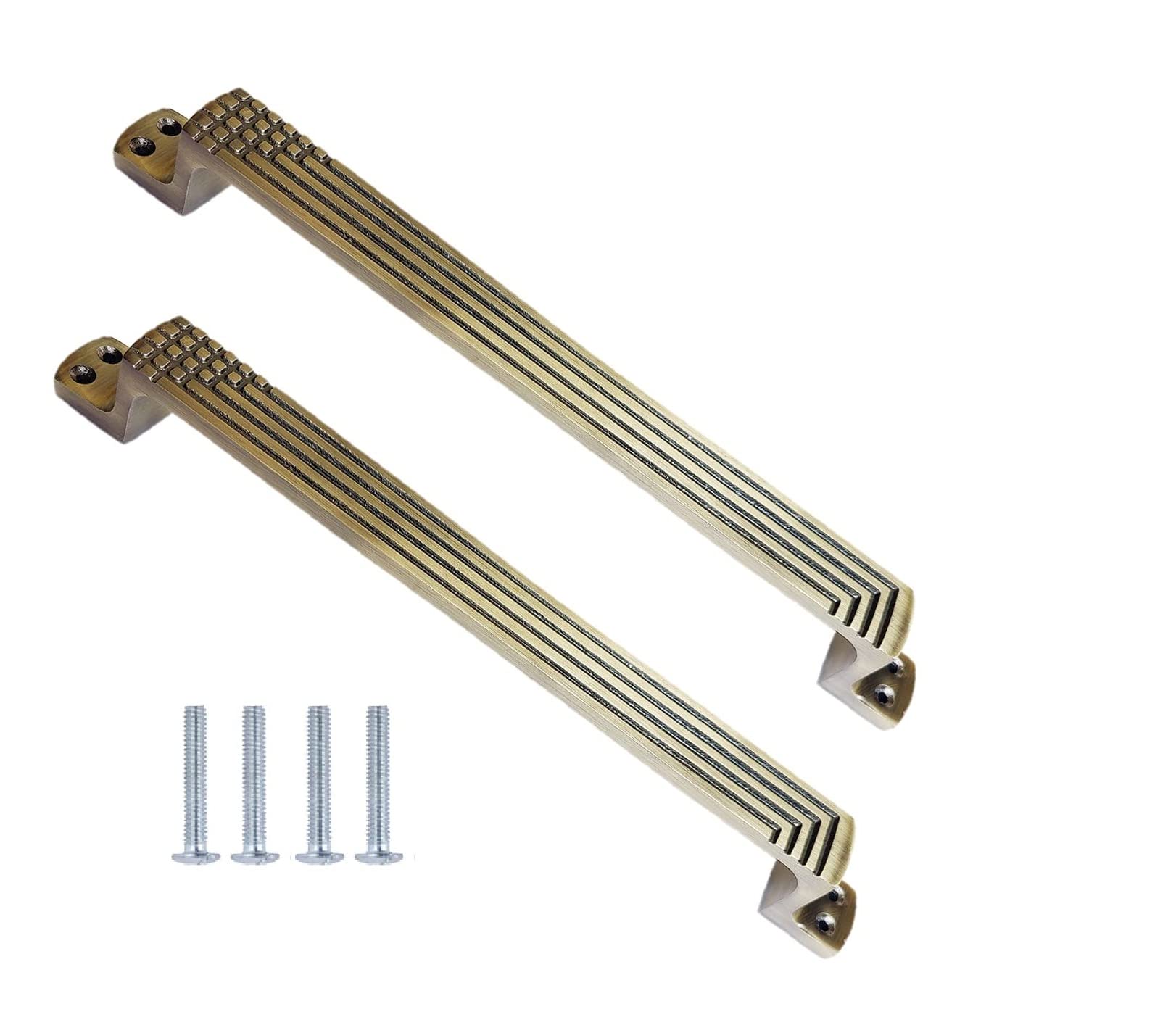 Door Handle Cool Door Handles for Main Door Aluminum (7 Inch), Antique- Finish Door Handles for Home and Office for Wooden & Glass Door Handle, Pull Handle Z Line (Pack of 1 Pair)