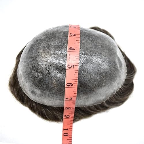 Miniatura 5 de Toupee - Sistema de reemplazo de cabello para hombre, toupee completo de polietileno fino, todos los sistemas de cabello de poliuretano inyectado (8