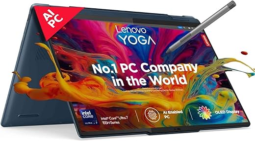 Lenovo Yoga 7 Intel Evo Core Ultra 7 155H Built-in AI 14″(35.5cm) WUXGA OLED 400Nits 2-in-1 Laptop (16GB/1TB SSD/Win 11/Office 21/Digital…