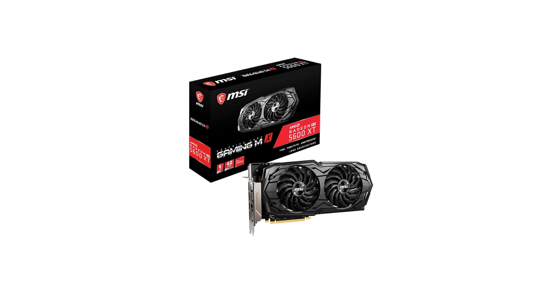 PCパーツ msi Radeon RX 5600 XT GANING MX Amazon.com: MSI Radeon RX 5600 XT GAMING MX 4GB GDDR6 192