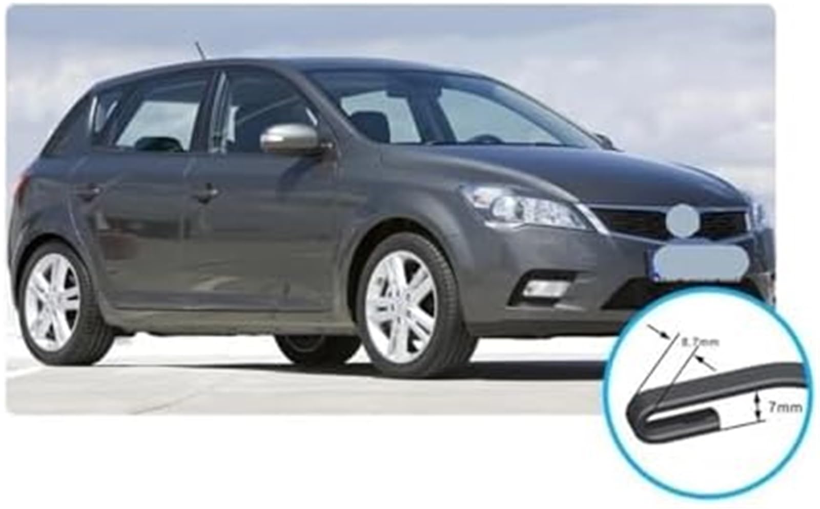 Pióro do wycierania szyb samochodowych Przednie tylne pióra wycieraczek, dla Kia Cee D Ceed 2010-2012 wycieraczki przedniej szyby S akcesoria samochodowe(BLACK Style A)