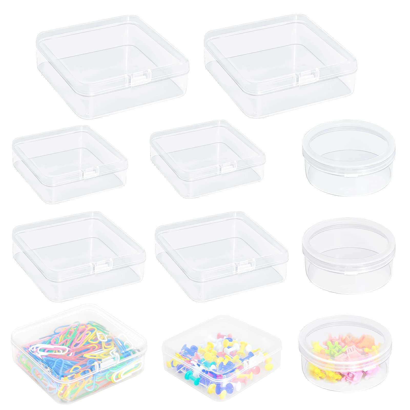 40 Pcs Clear Plastic Storage Boxes With Lids - Mixed Sizes For Board Game Tokens, Dice, Jewelry - View #2