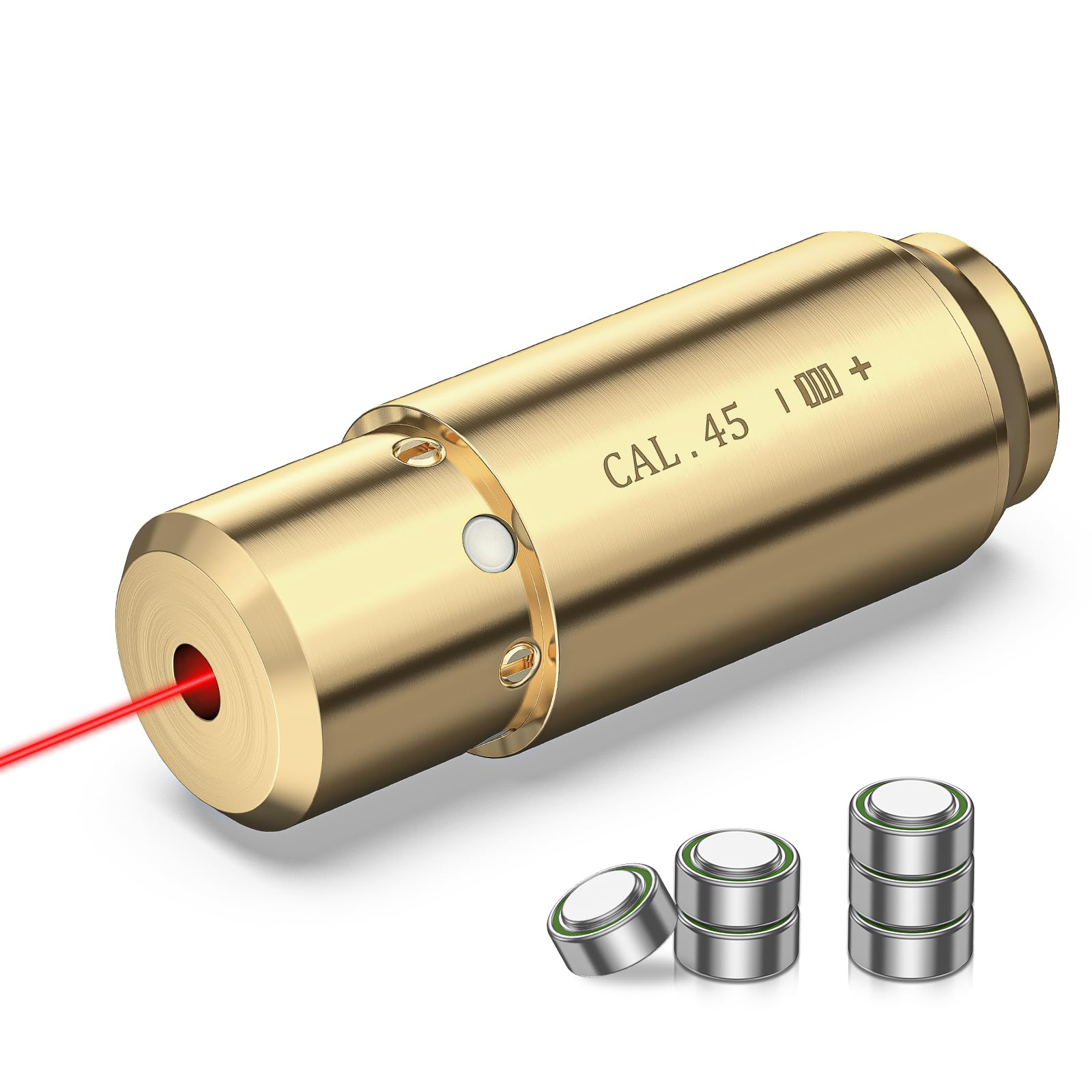 CVLIFE Bore Sight Laser 223 5.56mm/9mm/.243.308/12Gauge/7.62x39mm/.45acp Red Laser Bore Sighter with Batteries