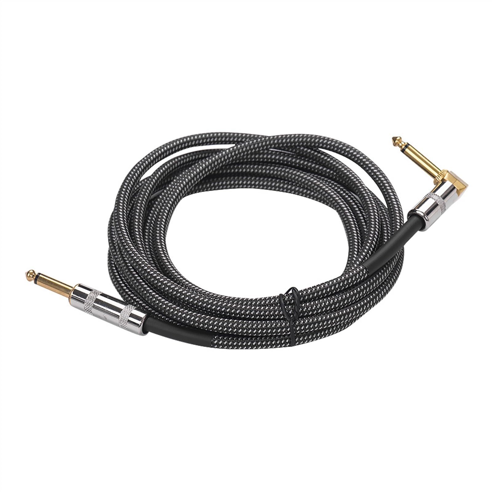 kabel audio do gitary 3 Metry Instrument Audio Kabel Gitarowy Przewód 1/4 Cala Prosto Do Kąta Prostego Pozłacane Wtyczki TS Pleciony PVC (Color : 02)
